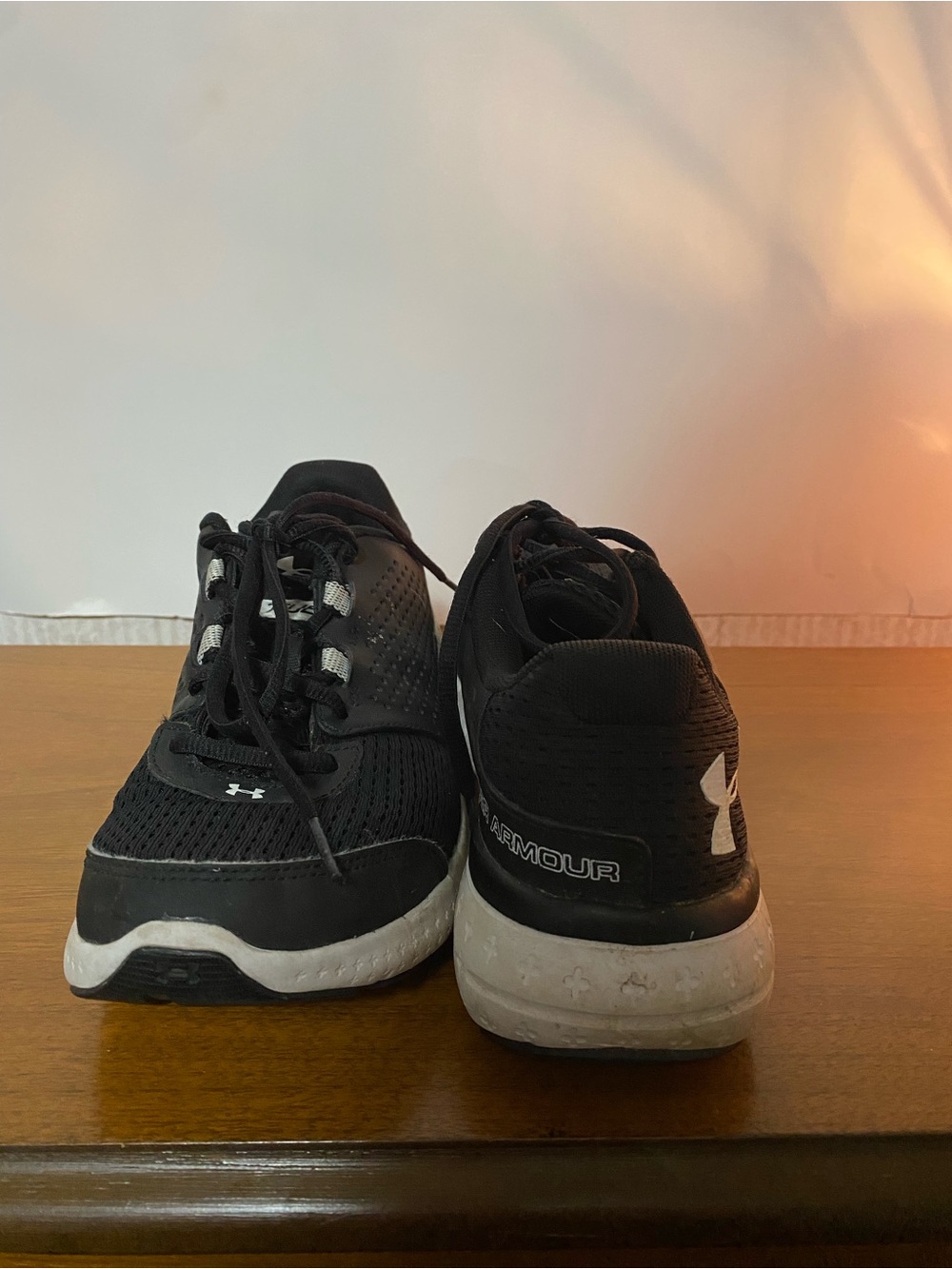 Under Armour Micro G Fuel Running Shoes Sneakers Black White - Women's Size 8